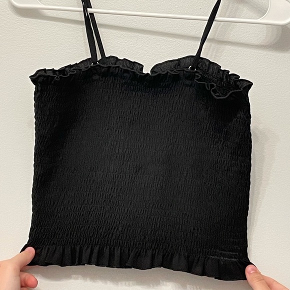 Black Ruffled Tank - Picture 2 of 5